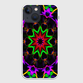 Чехол для iPhone 13 mini с принтом COLORS DYE в Петрозаводске,  |  | abstract | abstraction | color | fractal | geometry | paitnt | polygon | polygonal | psy | абстракция | геометрия | краски | неоновые | полигоны | психоделика | фрактал