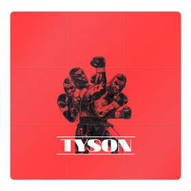 Магнитный плакат 3Х3 с принтом Tyson в Петрозаводске, Полимерный материал с магнитным слоем | 9 деталей размером 9*9 см | iron mike | iron mike tyson | mike tyson | бокс | железный майк | майк тайсон | таисон | тайсон