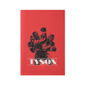 Обложка для паспорта матовая кожа с принтом Tyson в Петрозаводске, натуральная матовая кожа | размер 19,3 х 13,7 см; прозрачные пластиковые крепления | iron mike | iron mike tyson | mike tyson | бокс | железный майк | майк тайсон | таисон | тайсон