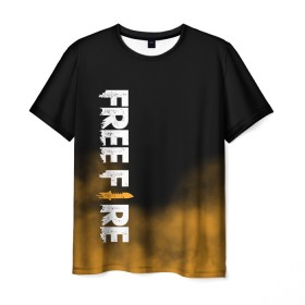 Мужская футболка 3D с принтом Free fire в Петрозаводске, 100% полиэфир | прямой крой, круглый вырез горловины, длина до линии бедер | free fire | freefire | игра free fire | игра фрифаер | фри файр | фрифаер