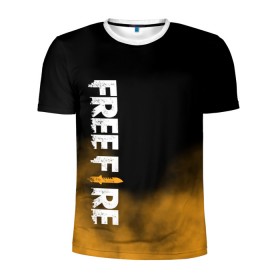 Мужская футболка 3D спортивная с принтом Free fire в Петрозаводске, 100% полиэстер с улучшенными характеристиками | приталенный силуэт, круглая горловина, широкие плечи, сужается к линии бедра | free fire | freefire | игра free fire | игра фрифаер | фри файр | фрифаер