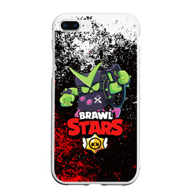 Чехол для iPhone 7Plus/8 Plus матовый с принтом BRAWL STARS VIRUS 8-BIT в Петрозаводске, Силикон | Область печати: задняя сторона чехла, без боковых панелей | 8 bit | 8 бит | bibi | brawl stars | crow | el brown | leon | leon shark | max | mr.p | sally leon | shark | stars | virus | werewolf | акула | биби | вирус | ворон | леон | оборотень | пингвин