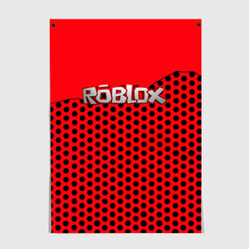 Постер с принтом Roblox Red в Петрозаводске, 100% бумага
 | бумага, плотность 150 мг. Матовая, но за счет высокого коэффициента гладкости имеет небольшой блеск и дает на свету блики, но в отличии от глянцевой бумаги не покрыта лаком | 