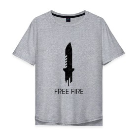 Мужская футболка хлопок Oversize с принтом Free Fire в Петрозаводске, 100% хлопок | свободный крой, круглый ворот, “спинка” длиннее передней части | free fire | freefire | игра free fire | игра фрифаер | фри файр | фрифаер