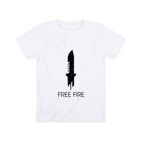 Детская футболка хлопок с принтом Free Fire в Петрозаводске, 100% хлопок | круглый вырез горловины, полуприлегающий силуэт, длина до линии бедер | free fire | freefire | игра free fire | игра фрифаер | фри файр | фрифаер