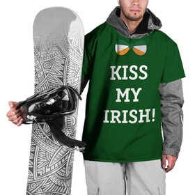 Накидка на куртку 3D с принтом Kiss my Irish в Петрозаводске, 100% полиэстер |  | Тематика изображения на принте: британия | день святого патрика | золото | ирландия