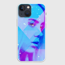 Чехол для iPhone 13 mini с принтом Billie Blue Star в Петрозаводске,  |  | bad | bad guy | billi | billie | billie eilish | eilish | good girl | music | swag | айлиш | беляш | били | били айлиш | билли | билли айлиш | билли эйлиш | биляш | музка | певица | эйлиш