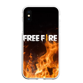 Чехол для iPhone XS Max матовый с принтом FREE FIRE в Петрозаводске, Силикон | Область печати: задняя сторона чехла, без боковых панелей | free fire | freefire | игра free fire | игра фрифаер | фри файр | фрифаер