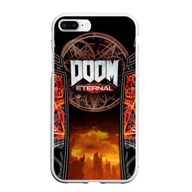 Чехол для iPhone 7Plus/8 Plus матовый с принтом DOOM ETERNAL в Петрозаводске, Силикон | Область печати: задняя сторона чехла, без боковых панелей | bethesda | deathmatch | doom 2019 | doom 3 | doom 4 | doom 5 | doom eternal | doom eternal 2019 | doom slayer | eternal doom | game | id techшутер | lan | дум | дум 3 | дум 4 | дум 5 | дум слеер | дум этернал