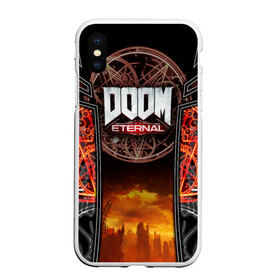 Чехол для iPhone XS Max матовый с принтом DOOM ETERNAL в Петрозаводске, Силикон | Область печати: задняя сторона чехла, без боковых панелей | bethesda | deathmatch | doom 2019 | doom 3 | doom 4 | doom 5 | doom eternal | doom eternal 2019 | doom slayer | eternal doom | game | id techшутер | lan | дум | дум 3 | дум 4 | дум 5 | дум слеер | дум этернал