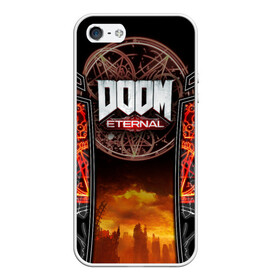 Чехол для iPhone 5/5S матовый с принтом DOOM ETERNAL в Петрозаводске, Силикон | Область печати: задняя сторона чехла, без боковых панелей | bethesda | deathmatch | doom 2019 | doom 3 | doom 4 | doom 5 | doom eternal | doom eternal 2019 | doom slayer | eternal doom | game | id techшутер | lan | дум | дум 3 | дум 4 | дум 5 | дум слеер | дум этернал