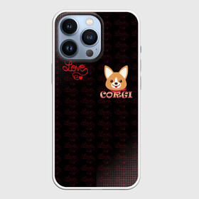 Чехол для iPhone 13 Pro с принтом Корги в Петрозаводске,  |  | 3d | corg | dog | день святого валеина | корги | кость | лапа | лого | логотип | надпись | собака | эмблема