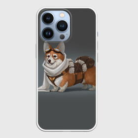 Чехол для iPhone 13 Pro с принтом КОРГИ ПИЛОТ в Петрозаводске,  |  | animals | corgi | dogs | pets | puppies | queen | животные | корги | королева | песики | питомцы | собаки | щенки