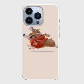 Чехол для iPhone 13 Pro с принтом КОРГИ И МЫШАТА в Петрозаводске,  |  | animals | corgi | dogs | pets | puppies | queen | животные | корги | королева | песики | питомцы | собаки | щенки
