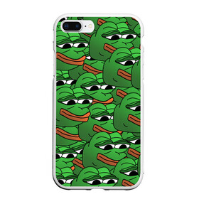 Чехол для iPhone 7Plus/8 Plus матовый с принтом Pepe The Frog в Петрозаводске, Силикон | Область печати: задняя сторона чехла, без боковых панелей | Тематика изображения на принте: frog | meme | memes | pepe | pepe the frog | грустная жабка | лягушка | лягушонок пепе | мем | мемы