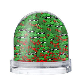 Снежный шар с принтом Pepe The Frog в Петрозаводске, Пластик | Изображение внутри шара печатается на глянцевой фотобумаге с двух сторон | frog | meme | memes | pepe | pepe the frog | грустная жабка | лягушка | лягушонок пепе | мем | мемы