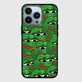 Чехол для iPhone 13 Pro с принтом Pepe The Frog в Петрозаводске,  |  | Тематика изображения на принте: frog | meme | memes | pepe | pepe the frog | грустная жабка | лягушка | лягушонок пепе | мем | мемы