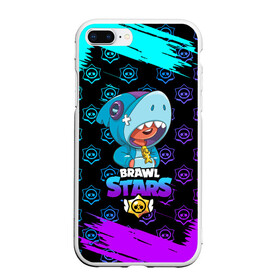 Чехол для iPhone 7Plus/8 Plus матовый с принтом Brawl stars leon shark в Петрозаводске, Силикон | Область печати: задняя сторона чехла, без боковых панелей | bea | bib | brawl stars | crow | el brown | leon | max | nita | sally leon | shark | акула | биа | биби | бравл старс | ворон | игра | леон | макс | нита | оборотень | салли леон | сэлли леон | шарк | эл браун