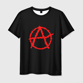 Мужская футболка 3D с принтом Анархия в Петрозаводске, 100% полиэфир | прямой крой, круглый вырез горловины, длина до линии бедер | art | rock | sons of anarchy | анархия | арт | группа | егор летов | логотип | музыка | панк | панк рок | прикольная | рок | свобода | хаос