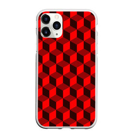 Чехол для iPhone 11 Pro Max матовый с принтом Кубики в Петрозаводске, Силикон |  | геометрия | квадратики | квадраты | красная майка | красная футболка | красные квадраты | красные кубики | красные трусы | красные шорты | красный р | красный топ | красный чехол