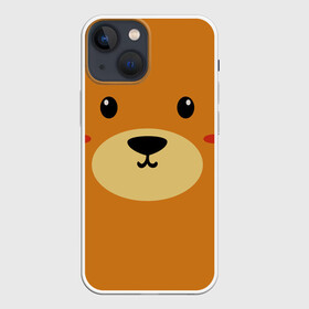 Чехол для iPhone 13 mini с принтом Мишка в Петрозаводске,  |  | animal | animals | bear | kawai | девушке | детский | детям | животные | медведь | медвежонок | милый | мишка | подарок