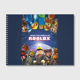 Альбом для рисования с принтом ROBLOX в Петрозаводске, 100% бумага
 | матовая бумага, плотность 200 мг. | roblox | игра | компьютерная игра | логотип | онлайн | онлайн игра | роблакс | роблокс