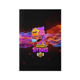 Обложка для паспорта матовая кожа с принтом BRAWL STARS SANDY в Петрозаводске, натуральная матовая кожа | размер 19,3 х 13,7 см; прозрачные пластиковые крепления | 8 bit | 8 бит | bibi | brawl stars | crow | el brown | leon | leon shark | max | mr.p | sally leon | sandy | shark | stars | tara | virus | werewolf | акула | биби | вирус | ворон | леон | оборотень | пингвин