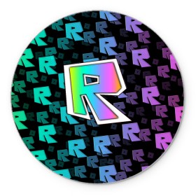 Коврик для мышки круглый с принтом ROBLOX в Петрозаводске, резина и полиэстер | круглая форма, изображение наносится на всю лицевую часть | roblox | игра | компьютерная игра | логотип | онлайн | онлайн игра | роблакс | роблокс