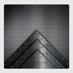 Магнитный плакат 3Х3 с принтом Броня металлическая в Петрозаводске, Полимерный материал с магнитным слоем | 9 деталей размером 9*9 см | абстракция | броня | геометрия | железо | кольчуга | конус | круги | линии | металл | полосы | сетка | сталь | текстура | треугольник