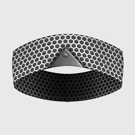 Повязка на голову 3D с принтом Броня металлическая в Петрозаводске,  |  | абстракция | броня | геометрия | железо | кольчуга | конус | круги | линии | металл | полосы | сетка | сталь | текстура | треугольник