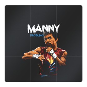 Магнитный плакат 3Х3 с принтом Manny в Петрозаводске, Полимерный материал с магнитным слоем | 9 деталей размером 9*9 см | Тематика изображения на принте: manny pacquiao | pac man | pacquiao | бокс | мэнни пакьяо | пакьяо