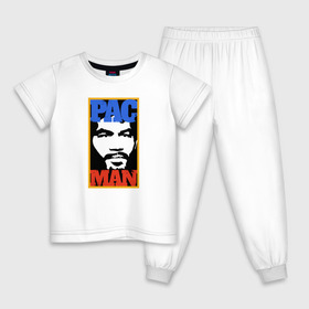 Детская пижама хлопок с принтом Pac Man в Петрозаводске, 100% хлопок |  брюки и футболка прямого кроя, без карманов, на брюках мягкая резинка на поясе и по низу штанин
 | Тематика изображения на принте: manny pacquiao | pac man | pacquiao | бокс | мэнни пакьяо | пакьяо