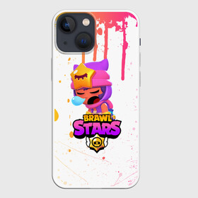 Чехол для iPhone 13 mini с принтом BRAWL STARS SANDY в Петрозаводске,  |  | 8 bit | 8 бит | bibi | brawl stars | crow | el brown | leon | leon shark | max | mr.p | sally leon | sandy | shark | stars | tara | virus | werewolf | акула | биби | вирус | ворон | леон | оборотень | пингвин