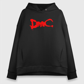 Женское худи Oversize хлопок с принтом DMC (НА СПИНЕ) в Петрозаводске, френч-терри — 70% хлопок, 30% полиэстер. Мягкий теплый начес внутри —100% хлопок | боковые карманы, эластичные манжеты и нижняя кромка, капюшон на магнитной кнопке | dante | devil may cry | devil may cry 5 | dmc | game | hell | play | sword | ад | данте | игры | меч