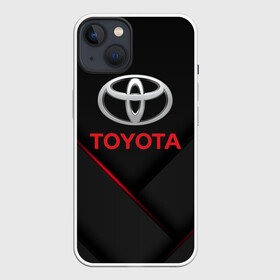 Чехол для iPhone 13 с принтом TOYOTA | ТОЁТА в Петрозаводске,  |  | auto | sport | toyota | авто | автомобиль | автомобильные | бренд | марка | машины | спорт | тойота