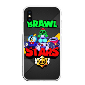 Чехол для iPhone XS Max матовый с принтом BRAWL STARS 2020 в Петрозаводске, Силикон | Область печати: задняя сторона чехла, без боковых панелей | 8 | 8bit | bit | brawl | brawlstars | crow | leon | leonskin | max | mr p | sally | virus | бит | бравл | звезды | игра | космо | леон | макс | мультик | пламя | робот | старc | старз