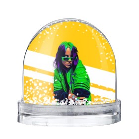 Снежный шар с принтом Green Eilish в Петрозаводске, Пластик | Изображение внутри шара печатается на глянцевой фотобумаге с двух сторон | bad guy | billie eilish | music | ocean eyes | pop | билли айлиш | билли эйлиш | девушка | музыка