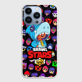 Чехол для iPhone 13 Pro с принтом BRAWL STARS LEON SHARK в Петрозаводске,  |  | 8 bit | 8 бит | bibi | brawl stars | crow | el brown | leon | leon shark | max | mr.p | sally leon | shark | stars | virus | werewolf | акула | биби | вирус | ворон | леон | оборотень | пингвин