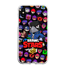 Чехол для iPhone XS Max матовый с принтом BRAWL STARS CROW в Петрозаводске, Силикон | Область печати: задняя сторона чехла, без боковых панелей | 8 bit | 8 бит | bibi | brawl stars | crow | el brown | leon | leon shark | max | mr.p | sally leon | shark | stars | virus | werewolf | акула | биби | вирус | ворон | леон | оборотень | пингвин