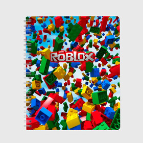 Тетрадь с принтом Roblox Cubes в Петрозаводске, 100% бумага | 48 листов, плотность листов — 60 г/м2, плотность картонной обложки — 250 г/м2. Листы скреплены сбоку удобной пружинной спиралью. Уголки страниц и обложки скругленные. Цвет линий — светло-серый
 | game | game roblox | logo roblox | online game | r | roblox | игра | игра роблокс | лого | лого роблокс | логотип | надпись | онлайн игра | онлайн игра роблокс | роблокс