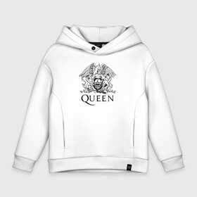 Детское худи Oversize хлопок с принтом QUEEN в Петрозаводске, френч-терри — 70% хлопок, 30% полиэстер. Мягкий теплый начес внутри —100% хлопок | боковые карманы, эластичные манжеты и нижняя кромка, капюшон на магнитной кнопке | Тематика изображения на принте: queen | rock | брайан мэи | группа queen | группа квин | джон дикон | квин | королева | король | роджер тейлор | рок | фредди меркьюри