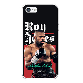 Чехол для iPhone 5/5S матовый с принтом Roy Jones в Петрозаводске, Силикон | Область печати: задняя сторона чехла, без боковых панелей | Тематика изображения на принте: captain hook | roy jones | roy levesta jones | бокс | капитан хук | рой джонс