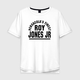 Мужская футболка хлопок Oversize с принтом Roy Jones Jr. в Петрозаводске, 100% хлопок | свободный крой, круглый ворот, “спинка” длиннее передней части | captain hook | roy jones | roy levesta jones | бокс | капитан хук | рой джонс