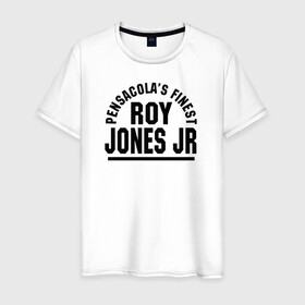 Мужская футболка хлопок с принтом Roy Jones Jr. в Петрозаводске, 100% хлопок | прямой крой, круглый вырез горловины, длина до линии бедер, слегка спущенное плечо. | Тематика изображения на принте: captain hook | roy jones | roy levesta jones | бокс | капитан хук | рой джонс