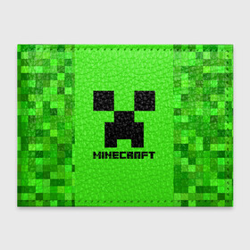Обложка для студенческого билета с принтом MINECRAFT в Петрозаводске, натуральная кожа | Размер: 11*8 см; Печать на всей внешней стороне | block | creeper | cube | minecraft | pixel | блок | геометрия | крафт | крипер | кубики | майнкрафт | пиксели