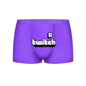 Мужские трусы 3D с принтом Twitch в Петрозаводске, 50% хлопок, 50% полиэстер | классическая посадка, на поясе мягкая тканевая резинка | twich | twitch | twitch logo | twitch tv | твитч | твитч тв | твич | твич тв