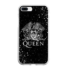 Чехол для iPhone 7Plus/8 Plus матовый с принтом QUEEN в Петрозаводске, Силикон | Область печати: задняя сторона чехла, без боковых панелей | queen | rock | брайан мэи | группа queen | группа квин | джон дикон | квин | королева | король | роджер тейлор | рок | фредди меркьюри