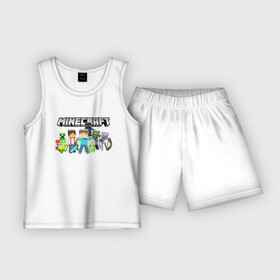 Детская пижама с шортами хлопок с принтом ROBLOX  РОБЛОКС (Z) в Петрозаводске,  |  | block | creeper | cube | minecraft | pixel | блок | геометрия | крафт | крипер | кубики | майнкрафт | пиксели