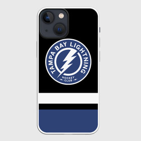 Чехол для iPhone 13 mini с принтом Тампа Бэй Лайтнинг в Петрозаводске,  |  | hockey | lightning | nhl | tampa bay | tampa bay lightning | usa | лайтнинг | нхл | спорт | сша | тампа бэй | тампа бэй лайтнинг | хоккей | шайба