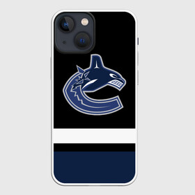 Чехол для iPhone 13 mini с принтом Vancouver Canucks в Петрозаводске,  |  | Тематика изображения на принте: canucks | hockey | nhl | usa | vancouver | vancouver canucks | ванкувер | ванкувер кэнакс | кэнакс | накс | нхл | спорт | сша | хоккей | шайба